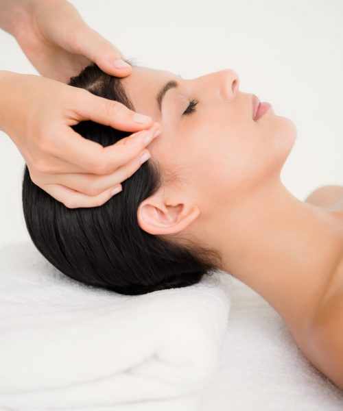 Woman in an acupuncture therapy 534777